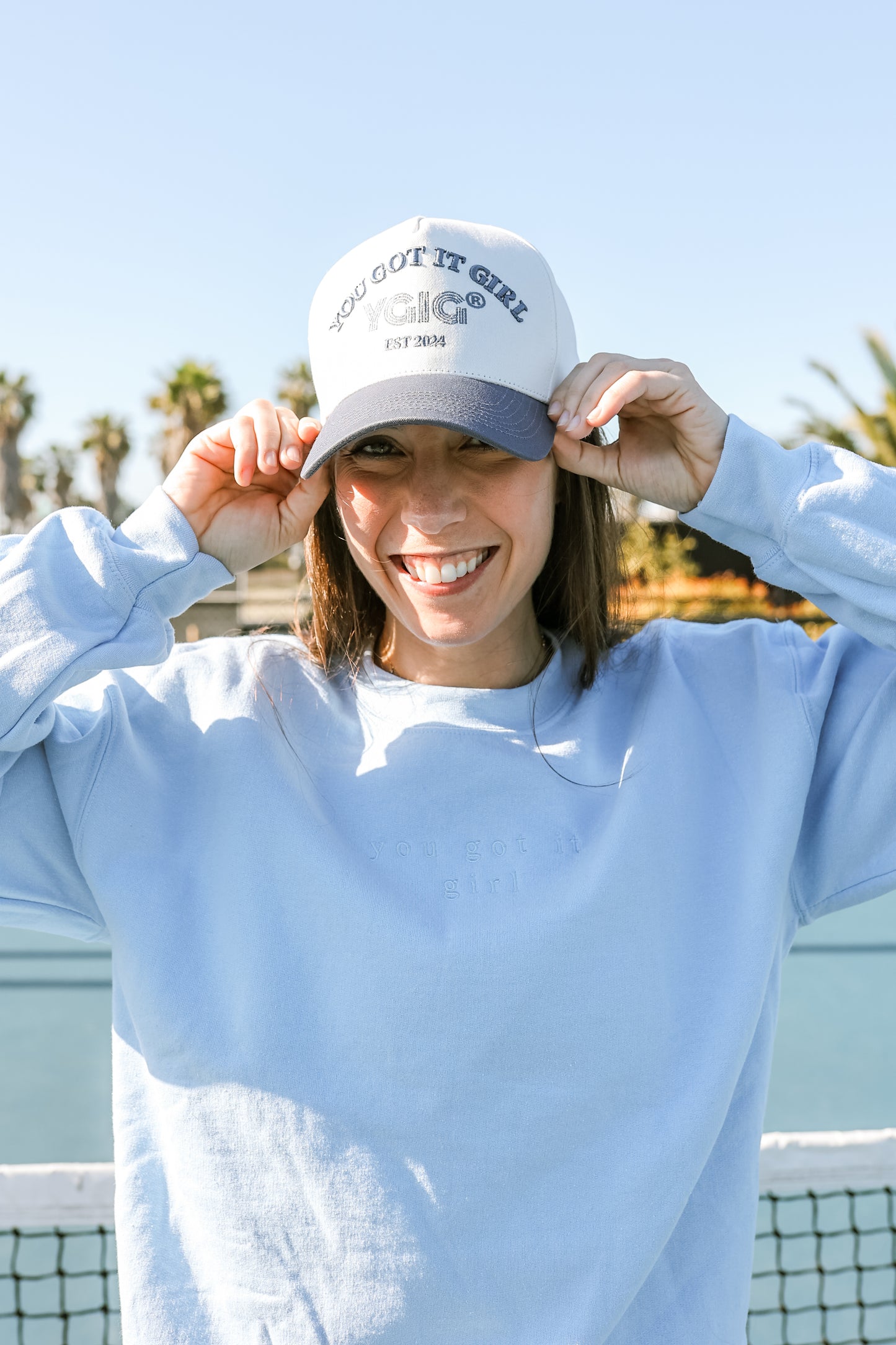 COASTAL BLUE & WHITE HAT
