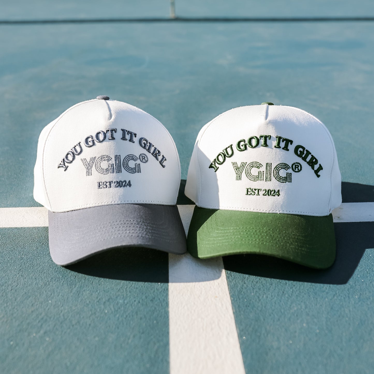 MOSS GREEN & WHITE YGIG HAT