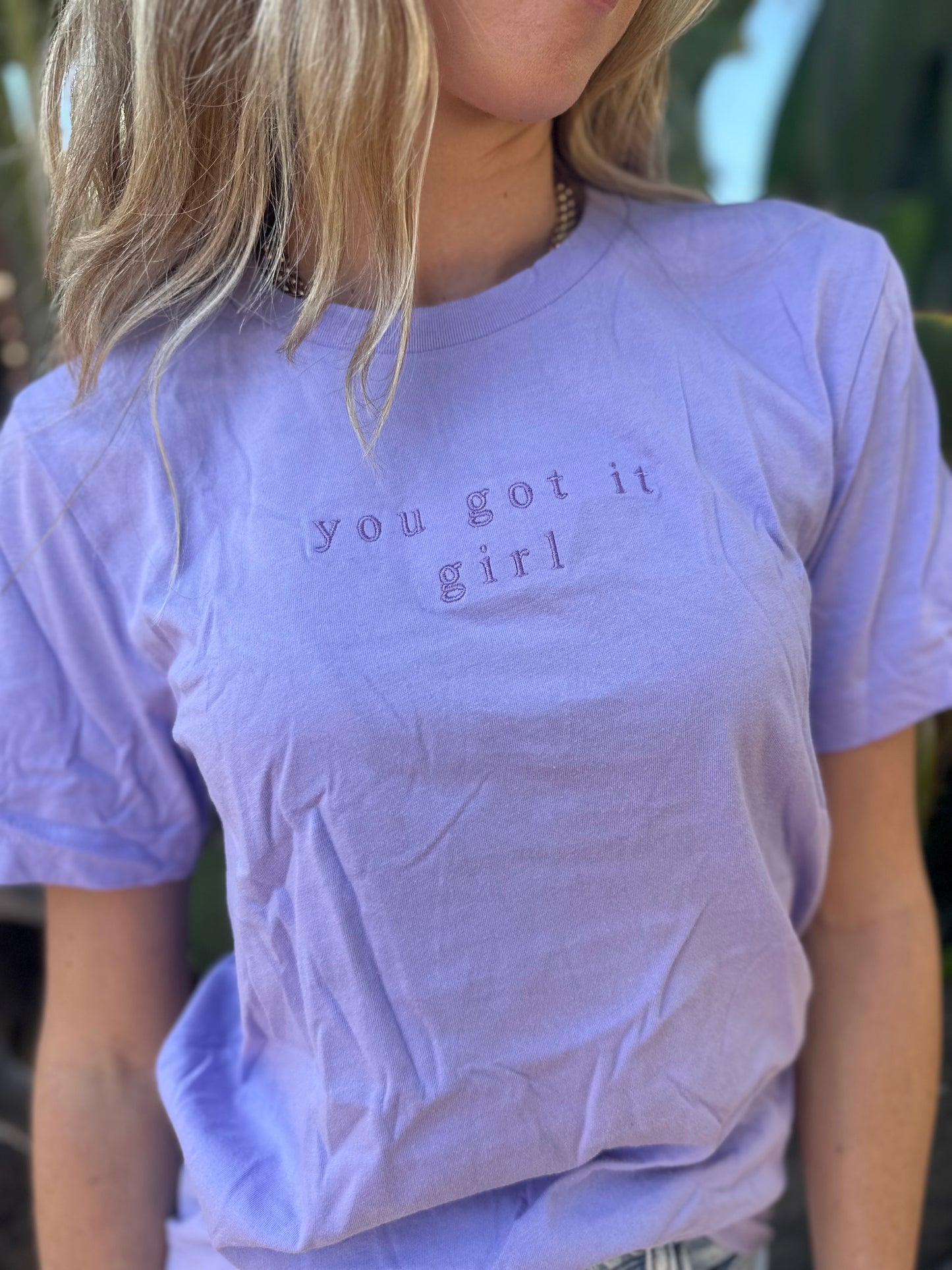 NEW PURPLE YOU GOT IT GIRL T-SHIRT