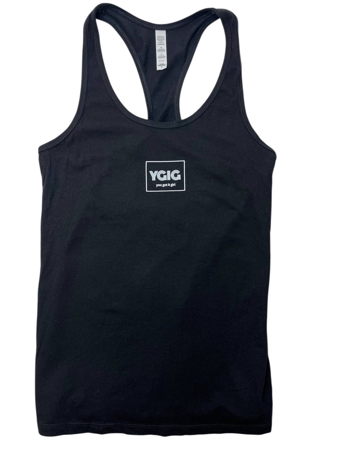 BLACK YGIG BOX LOGO RAZOR BACK