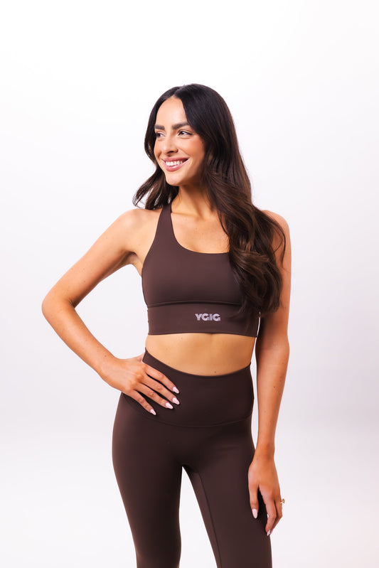 YGIG TEDDIE BROWN SPORTS BRA
