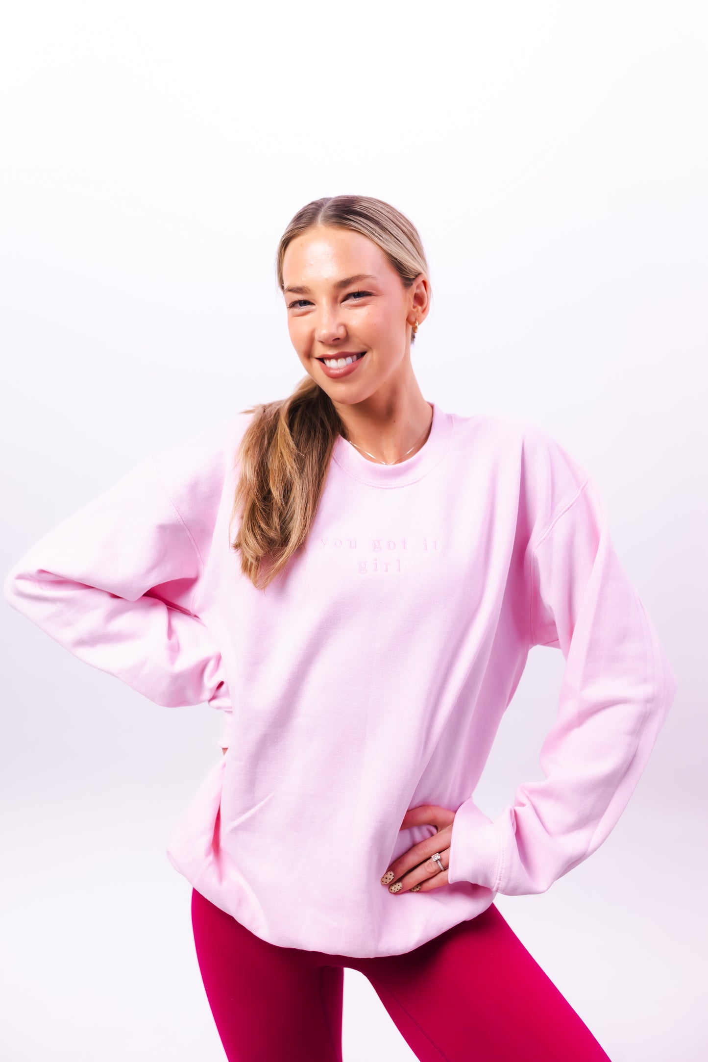 SHELL PINK ORIGONAL - YOU GOT IT GIRL SWEAT SHIRT