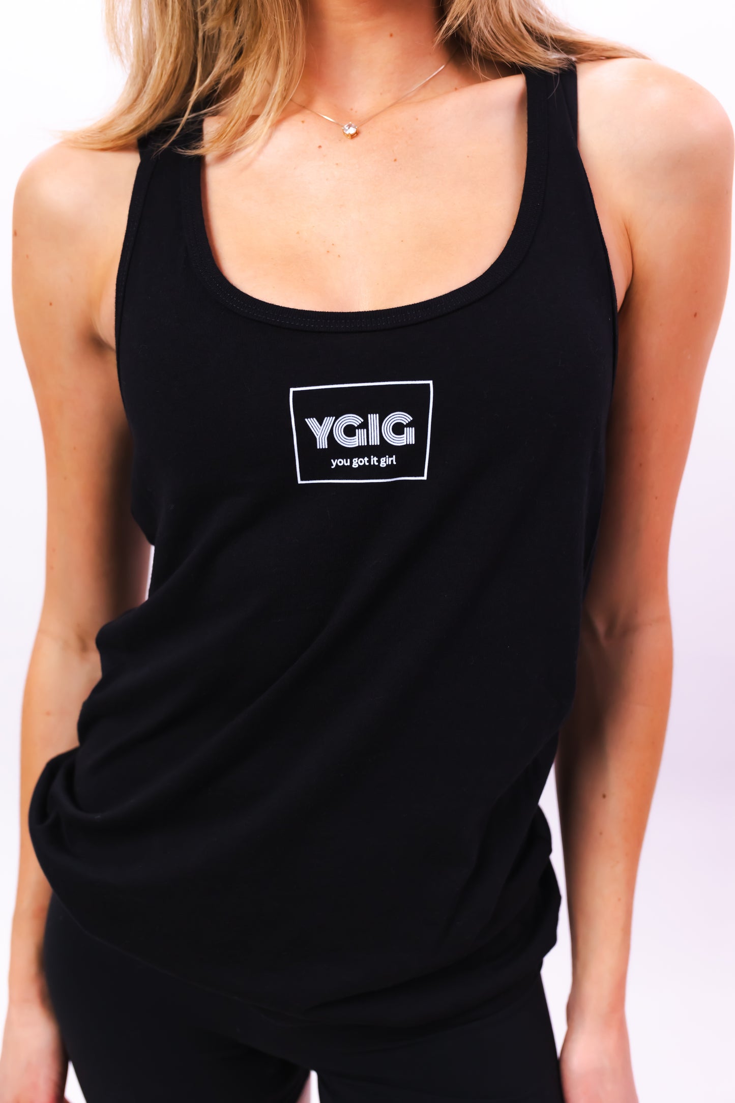 BLACK YGIG BOX LOGO RAZOR BACK